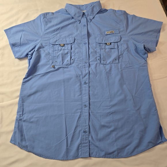 Columbia Other - Columbia PFG Shirt Mens XL/TG Blue Vented Short Sleeve Fishing Hiking